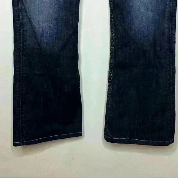 Hudson Signature Midrise Bootcut Denim Jeans Women 29 Dark Wash Blue Flap Pocket - Picture 4 of 10